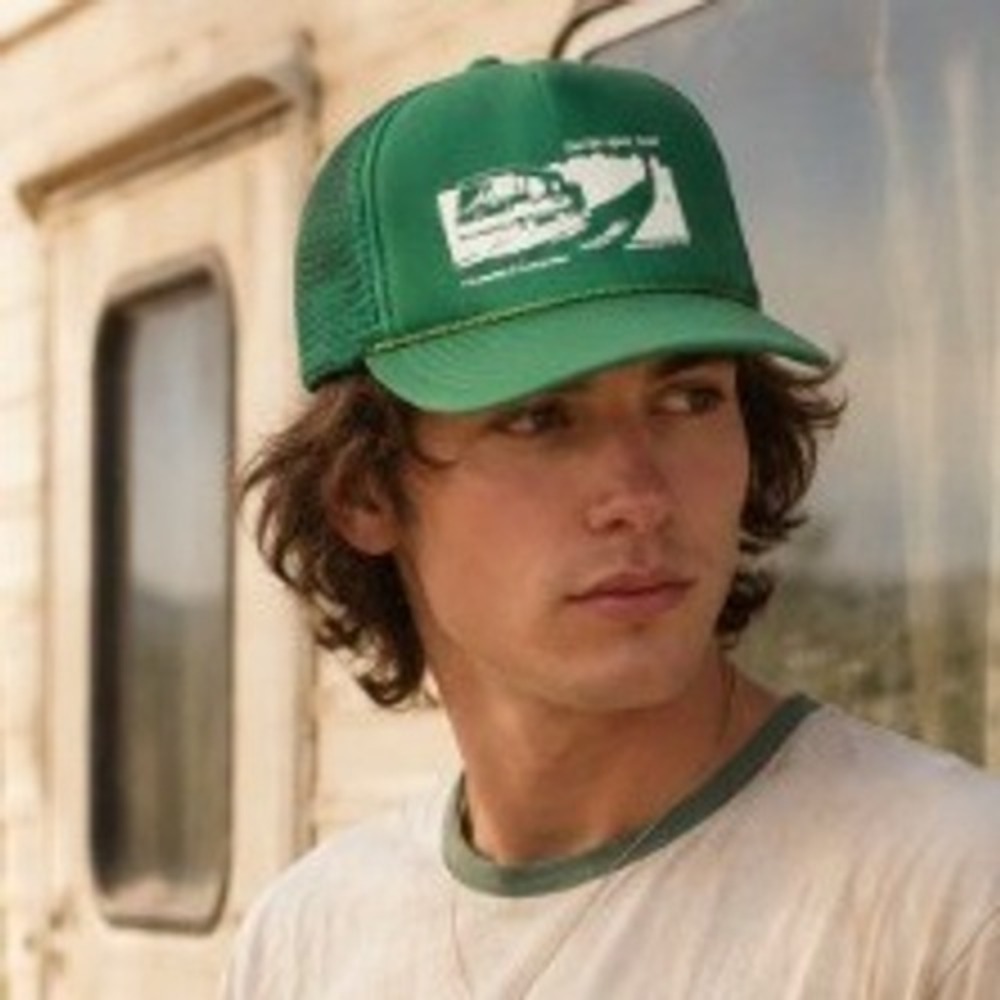 VTG Roadtrip Nation Nissun Trucker Hat Green Find The Open Road RV Documentary
